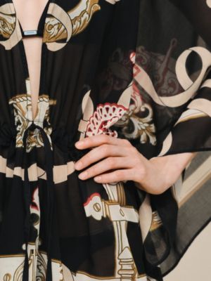 Caftan de plage imprimé «&nbsp;Ferronnerie Remix&nbsp;», Vue: Vue portée, worn, vue 6 sur 6