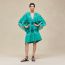 "Ferronnerie Remix" beach caftan, vert tourmaline