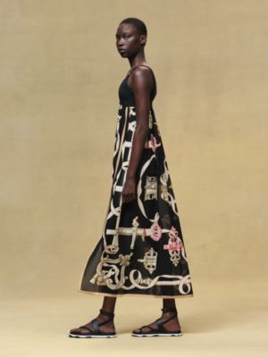 Robe de plage mix matière imprimé «&nbsp;Ferronnerie Remix&nbsp;»