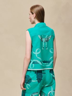 "Ferronnerie Remix" sleeveless beach shirt, View: Worn, worn, view 3 of 4