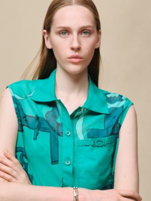 "Ferronnerie Remix" sleeveless beach shirt, View: Worn, worn, view 4 of 4
