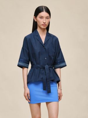 Embroidered beach tunic, View: Worn, worn, view 3 of 6