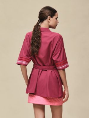 Embroidered beach tunic, View: Worn, worn, view 4 of 5