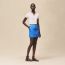 "Bride a Bloc" reversible miniskirt, bleu cobalt