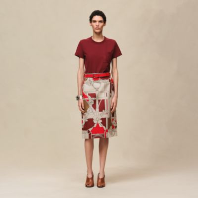 HERMÈS エルメス　ベージュ スリット入り　　スカート 春　夏　秋 HERMÈS エルメス ベージュ スリット入り スカート 春 夏 秋 HERMÈS