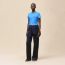 T-shirt droit poche brodée, bleu cobalt
