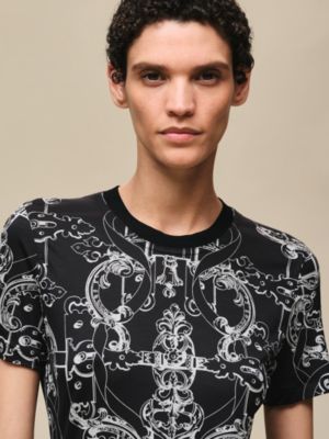 T-shirt micro imprimé «&nbsp;Ferronnerie Remix&nbsp;», Vue: Vue portée, worn, vue 4 sur 4