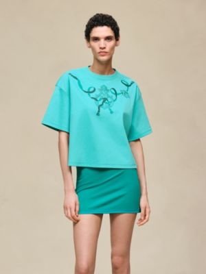 Printed boxy t-shirt, View: Worn, worn, view 2 of 4