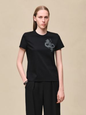 圖紋印花直身T恤, 檢視: 佩戴, worn, 檢視共2張圖片的第4張