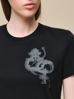圖紋印花直身T恤, 檢視: 佩戴, worn, 檢視共4張圖片的第4張