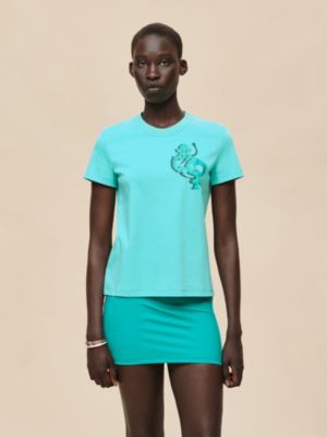 Printed straight t-shirt, View: Worn, worn, view 2 of 4