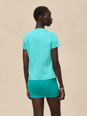 Printed straight t-shirt, View: Worn, worn, view 3 of 4