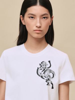 圖紋印花直身T恤, 檢視: 佩戴, worn, 檢視共4張圖片的第4張