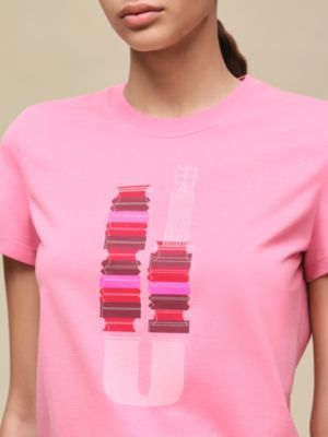 圖紋印花直身T恤, 檢視: 佩戴, worn, 檢視共4張圖片的第4張