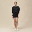 Sweatshirt with embroidered darts, noir