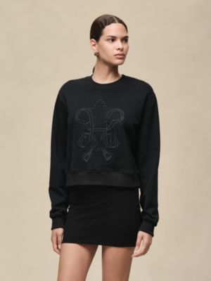 Sweatshirt with embroidered darts, View: Worn, worn, view 2 of 4