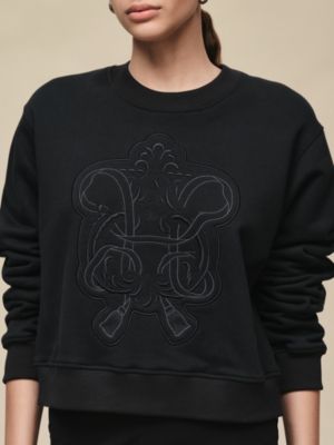 Sweatshirt with embroidered darts, View: Worn, worn, view 4 of 4