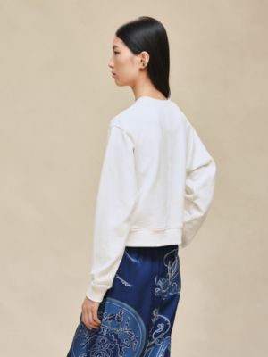 Sweatshirt with embroidered darts, View: Worn, worn, view 3 of 5