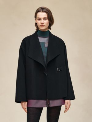 숄 칼라 캐시미어 코트, 보기: 이미지: 제품 착용 이미지, worn, 2개 중 6번째 보기