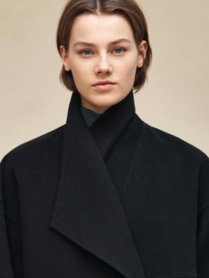 숄 칼라 캐시미어 코트, 보기: 이미지: 제품 착용 이미지, worn, 4개 중 6번째 보기