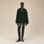 Manteau col châle, vert anglais