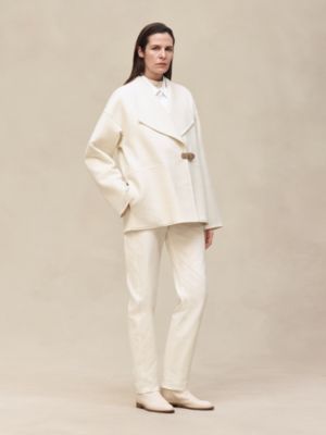 Cashmere coat with shawl collar