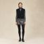 Cashmere sleeveless short vest, noir