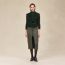 Cashmere sleeveless short vest, vert anglais