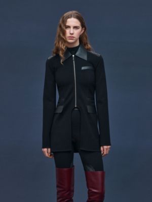 Short mixed leather coat, View: Worn, worn, view 4 of 8