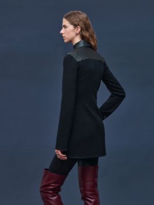 Short mixed leather coat, View: Worn, worn, view 5 of 8