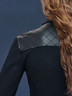 Short mixed leather coat, View: Worn, worn, view 6 of 8