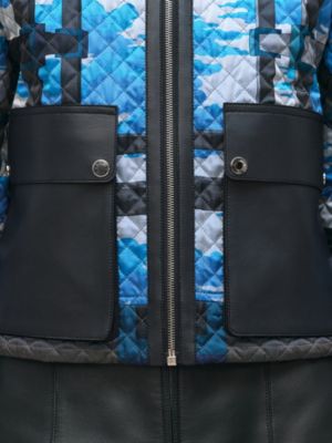 "Perspective" mixed leather quilted jacket, View: front, front, view 7 of 9