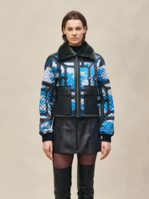 "Perspective" mixed leather quilted jacket, View: Worn, worn, view 3 of 9