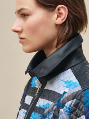 "Perspective" mixed leather quilted jacket, View: Worn, worn, view 6 of 9