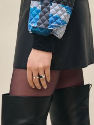 "Perspective" mixed leather quilted jacket, View: Worn, worn, view 9 of 9