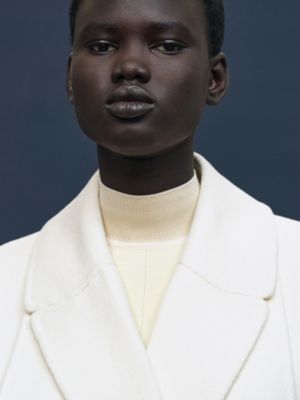 Long modular cashmere coat, View: Worn, worn, view 5 of 7