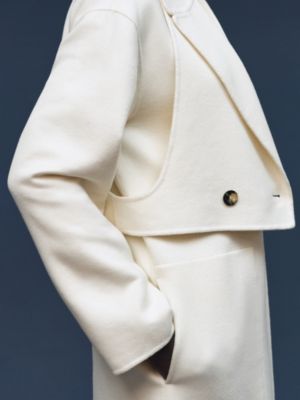 Long modular cashmere coat, View: Worn, worn, view 6 of 7
