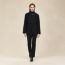 Trench modular cashmere coat, noir