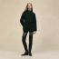 Trench modular cashmere coat, vert anglais
