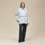 Trench modular cashmere coat, bleu