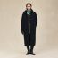 Long cashmere coat, noir