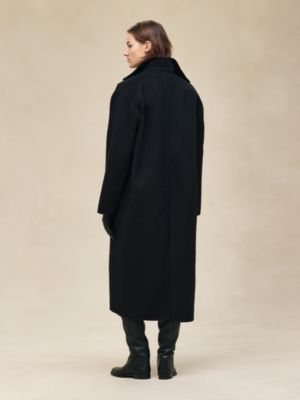 롱 캐시미어 코트, 보기: 이미지: 제품 착용 이미지, worn, 3개 중 7번째 보기