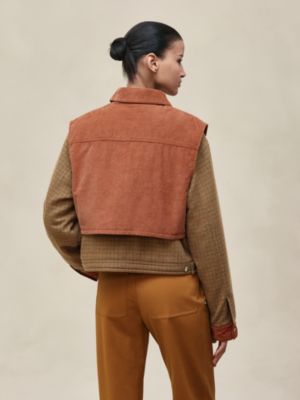 Mixed materials modular cashmere jacket, View: Worn, worn, view 4 of 9