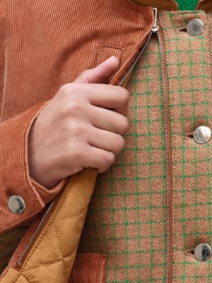 Mixed materials modular cashmere jacket, View: Worn, worn, view 8 of 9
