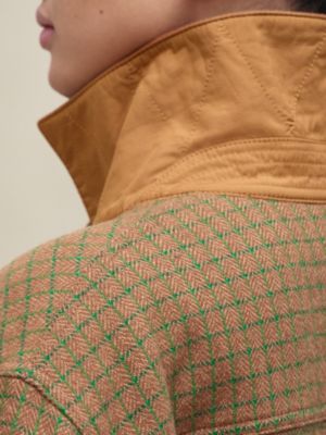 Mixed materials modular cashmere jacket, View: Worn, worn, view 9 of 9