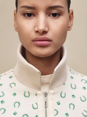 "Porte-Bonheur Bandana" mixed materials jacket, View: Worn, worn, view 5 of 7