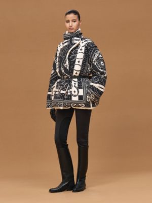 Abrigo estampado "Porte-Bonheur Chevron"