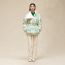 "Porte-Bonheur Chevron" coat, blanc nacre