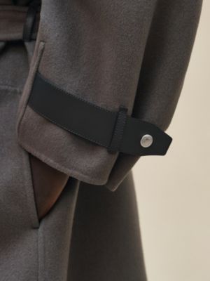Short mixed leather cashmere coat, View: Worn, worn, view 8 of 8