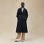 Long cashmere coat, bleu noir, We will notify you when this product is back in stock